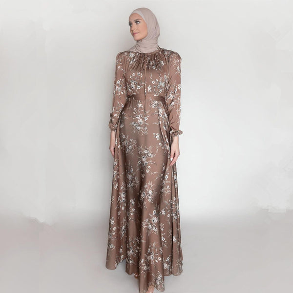 Dubai Elegant Satin Oversized Dress