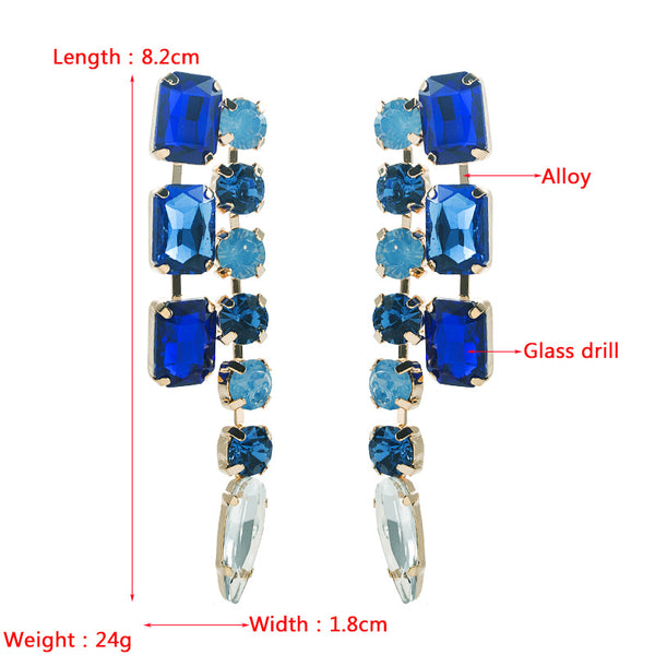 Trendy Super Design Alloy Diamond Geometric Earrings