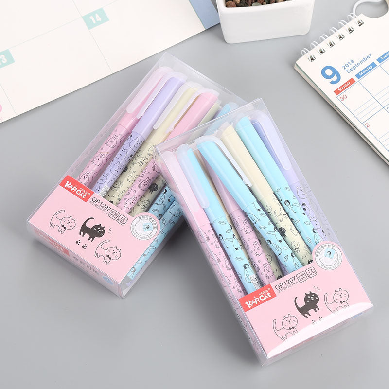 Cartoon Student Erasable Neutral Marker Pen