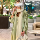 Fashion Bright Silk Satin Dress