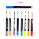 Color Double Line Signature Highlighter Pen And Drawn