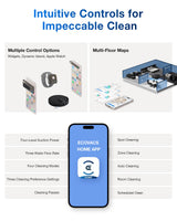 ECOVACS DEEBOT T30e Omni Robot Vacuum and Mop, 20,000Pa Strong Suction, ZeroTangle 3.0 Anti-Tangle for Pet Hair, Self-Empty & Hot Air Drying, Auto Mop Lift, Smart Mapping, for Carpet & Hard Floor