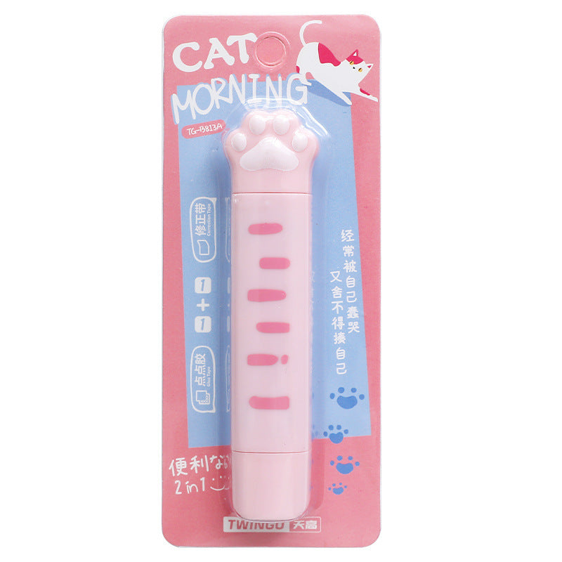 Cute cat's claw correction tape set creative correction tape