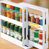 Kitchen rotating rack spice rack