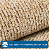 PURRUGS Machine Washable Kitchen Rug [2 PCS] (17" x 30"+ 17" x 48"), Non-Slip/Skid Kitchen Runner Rugs & Floor Mats, Super Absorbent Soft Area Rugs for Sink, Kitchen & Laundry, Beige