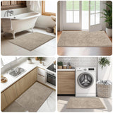 DOMUSTEX Washable Kitchen Rugs Set of 2 (24" x 35.5" + 24" x 59" Rectangular), Kitchen Mats for Floor, Indoor Entryway Runner Rugs for Laundry, Bathroom, Door, Bedroom (Roll Packing)