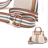 Three-layer contrast handbag