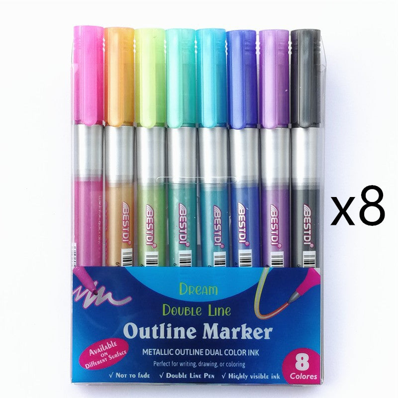 Contour Double Line Pen Flashing Highlighter
