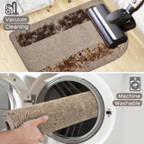 DOMUSTEX Washable Kitchen Rugs Set of 2 (24" x 35.5" + 24" x 59" Rectangular), Kitchen Mats for Floor, Indoor Entryway Runner Rugs for Laundry, Bathroom, Door, Bedroom (Roll Packing)