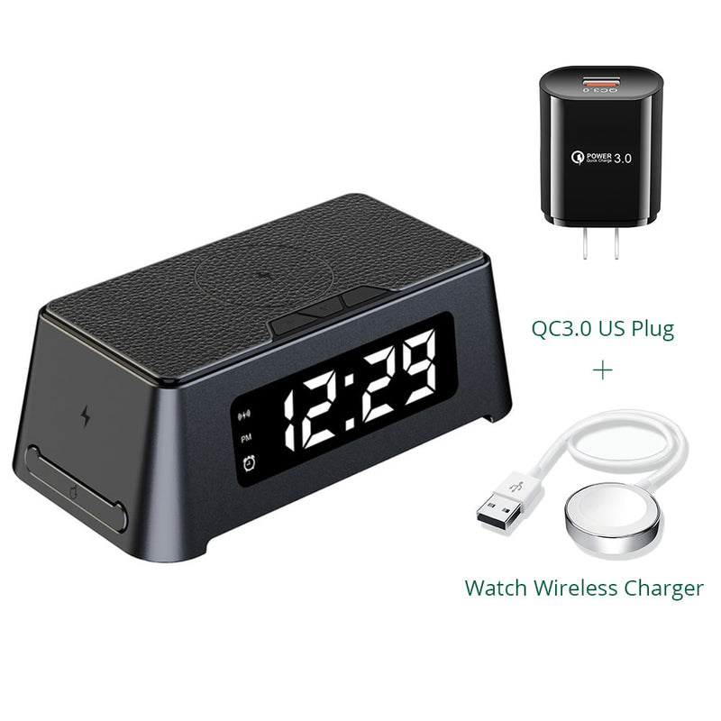 Mobile Phone Compact Wireless Charger With Alarm Clock