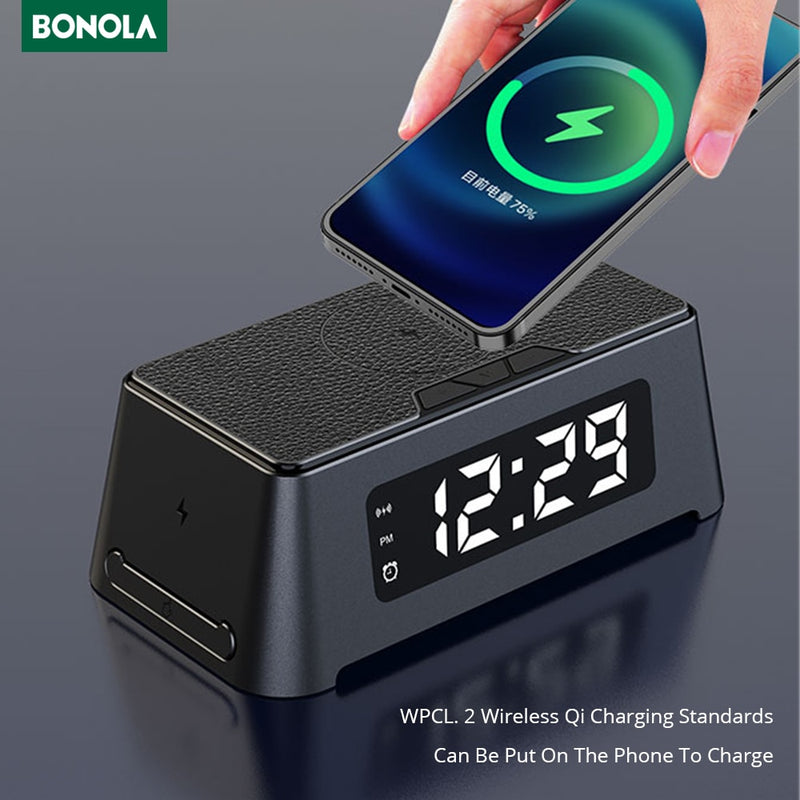 Mobile Phone Compact Wireless Charger With Alarm Clock