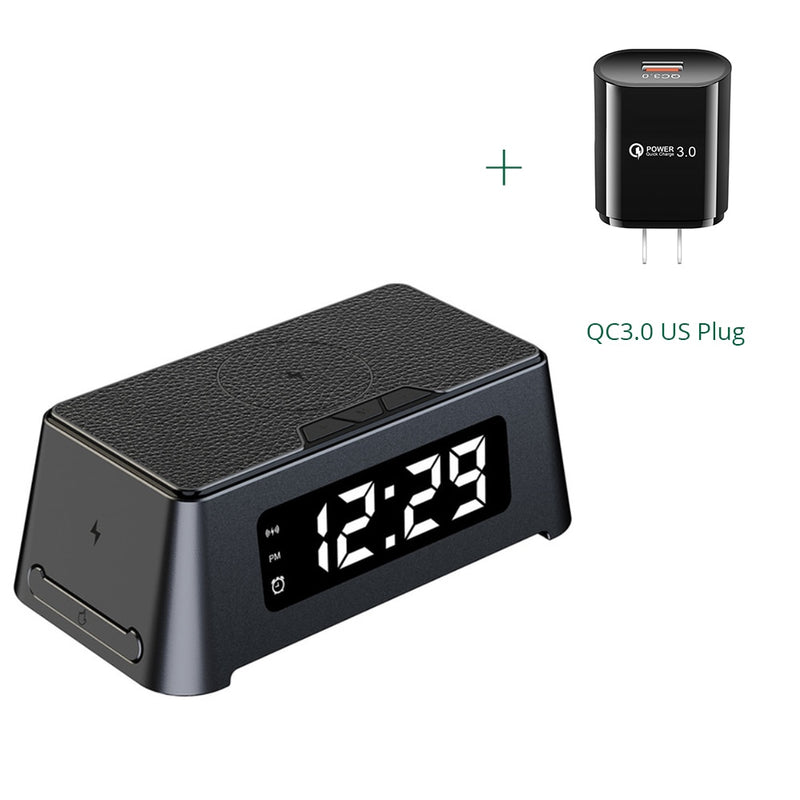 Mobile Phone Compact Wireless Charger With Alarm Clock