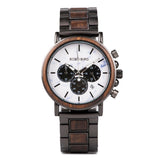 BOBO BIRD Wooden Men Watches Relogio Masculino Top Brand Luxury Stylish Chronograph Military Watch Great Gift for Man OEM