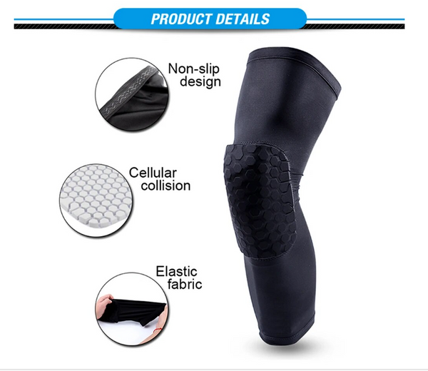 Basketball Volleyball Knee Pads Honeycomb Foam Support Compression Leg Sleeve Knee Brace Support Sport Kneepad Fitness Equipmet