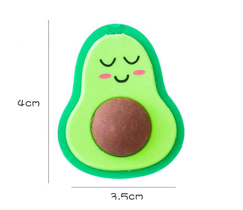 Simple Cute Expression Avocado Eraser Student Creativity Stationery Gift Eraser