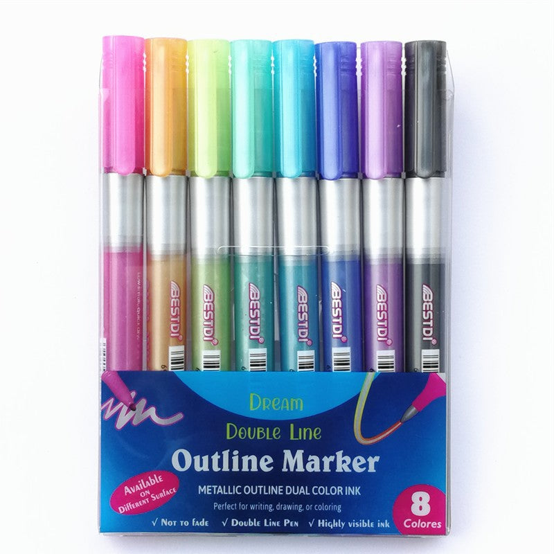 Contour Double Line Pen Flashing Highlighter