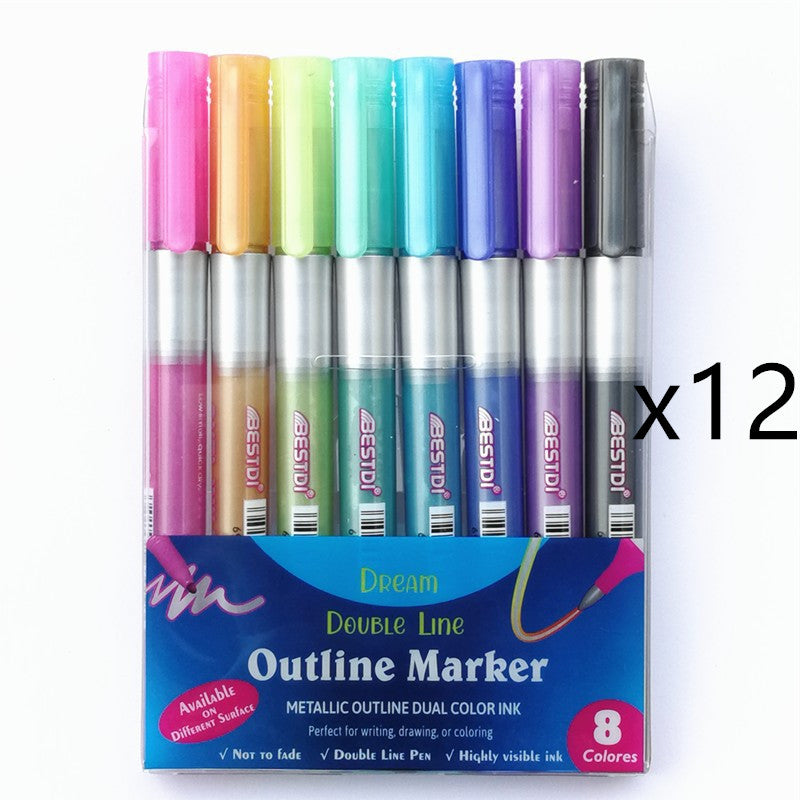 Contour Double Line Pen Flashing Highlighter