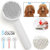 Cat Grooming Brush, Self Cleaning Slicker Brushes For Dogs Pet Hair Removal Comb Stainless Steel Needle Cat Brush Self Cleaning For Cats Dogs Hair Remover Scraper Pet Grooming Tool