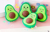 Simple Cute Expression Avocado Eraser Student Creativity Stationery Gift Eraser