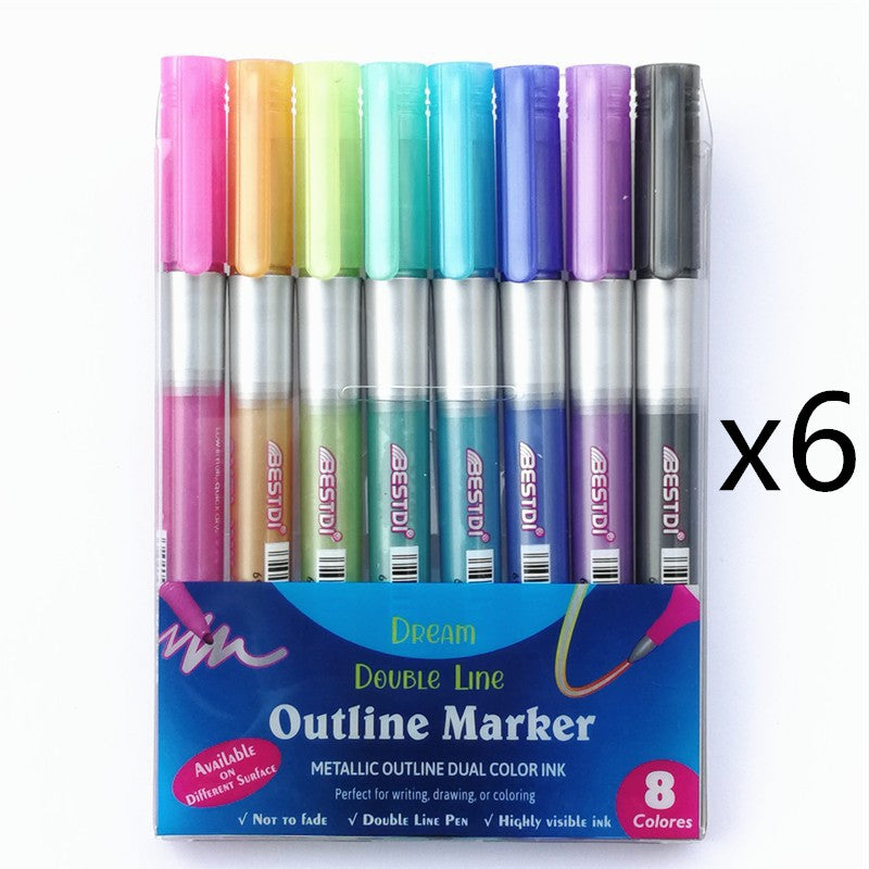 Contour Double Line Pen Flashing Highlighter
