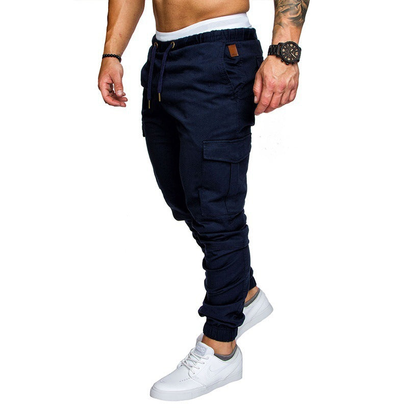 Men's Casual Pants Tethered Elastic Waist Sports