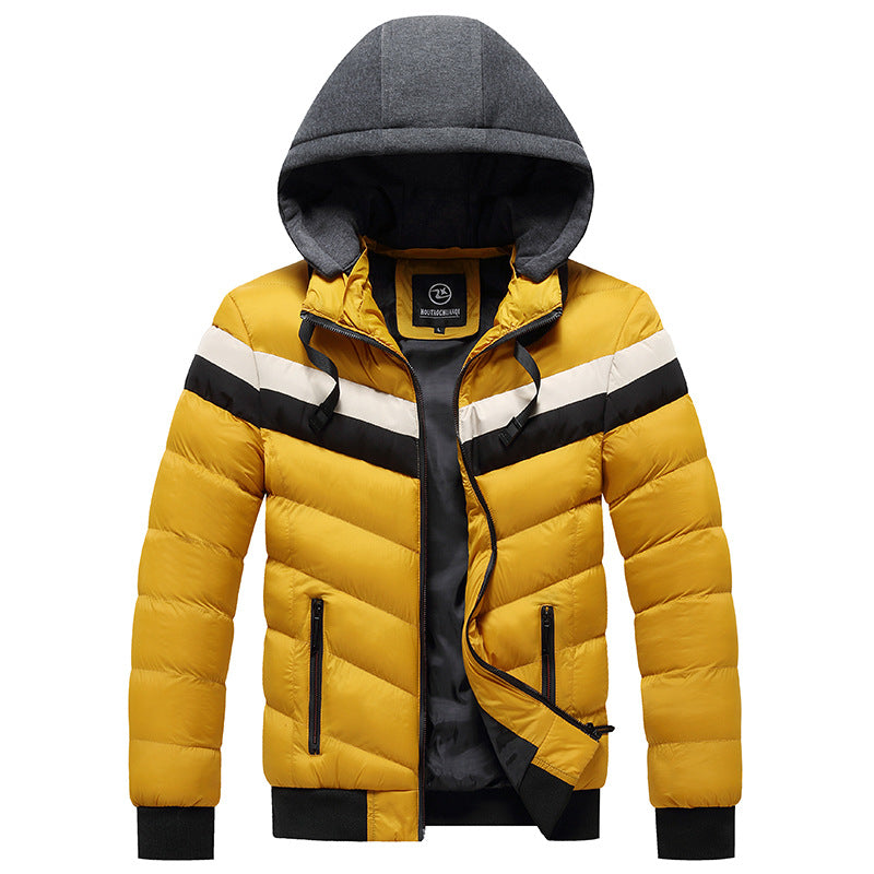 Men Winter Casual Plus Size Hooded Jacket