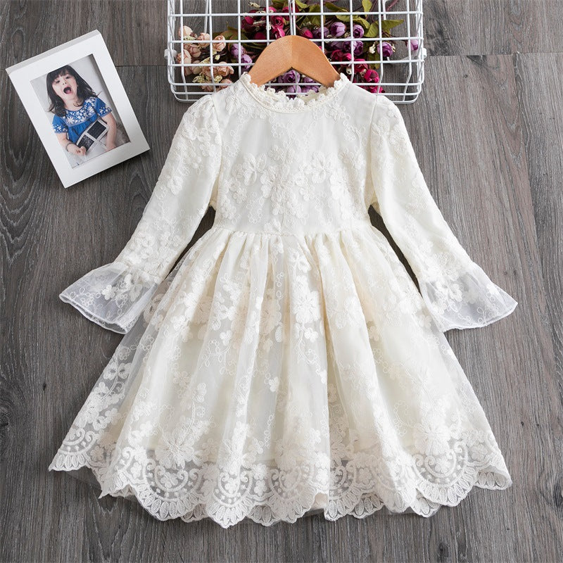 Children's Dress Short Sleeve Lace Spring And Autumn Princess Dress