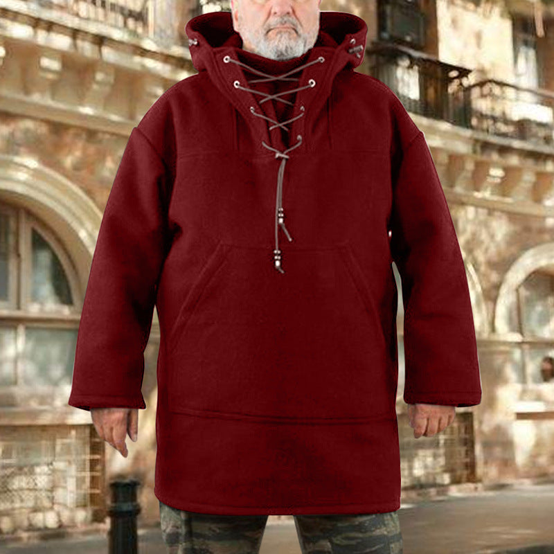 Mid-length casual woolen sweater men's trendy top