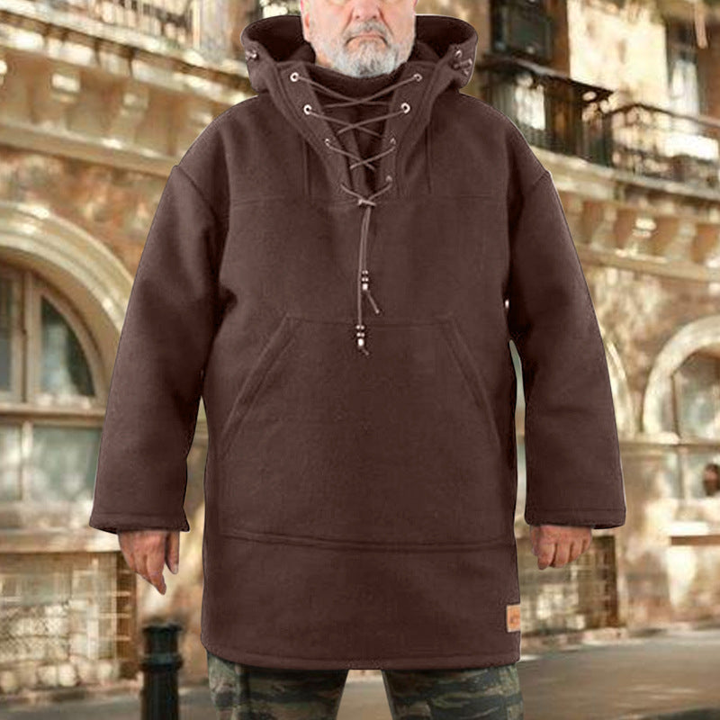 Mid-length casual woolen sweater men's trendy top