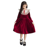 Girls' Children's Dress Velvet Princess Dress