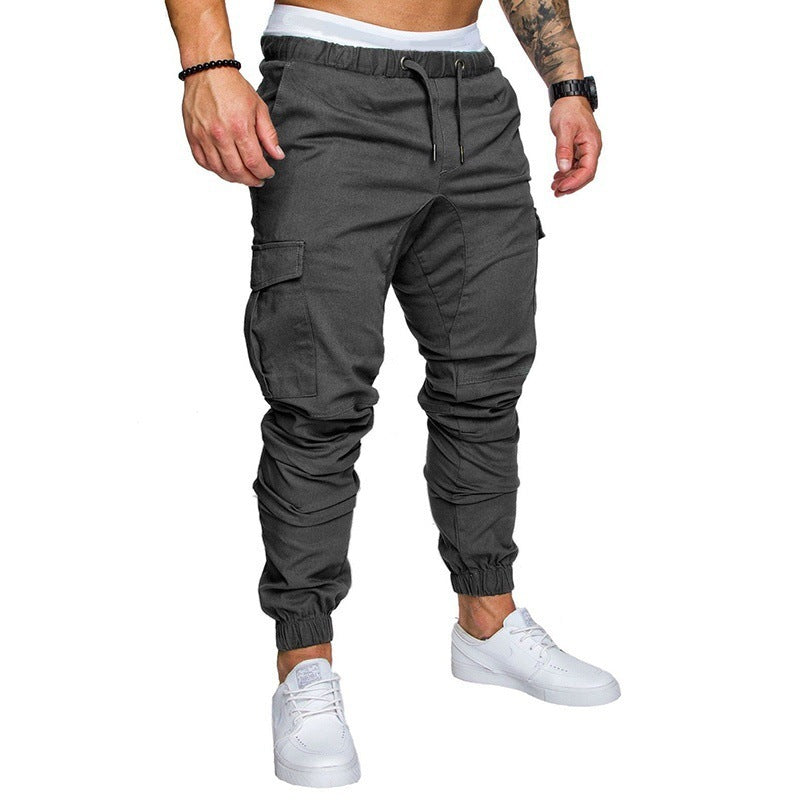 Men's Casual Pants Tethered Elastic Waist Sports