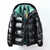 Glossy Down Jacket For Young Men And Women Couples