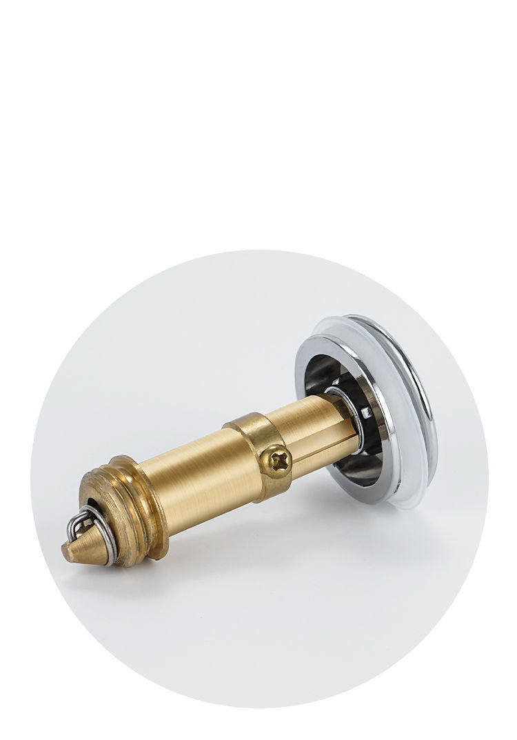 Washbasin Electroplating Drainer Bouncing Core Universal Head Leak-Proof Plug Pool Basin Copper Core Push Type Leaking Plug