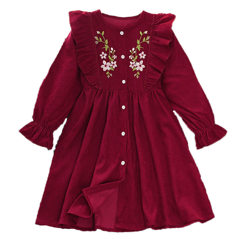 The New Korean Version Of The Children's Magnanimous Lace Embroidered Princess Dress