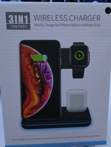 Compatible Mobile Phone Watch Earphone Wireless Charger 3 In 1 Wireless Charger Stand