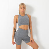 I Shaped High Intensity Vest Tight Fitting Yoga Set