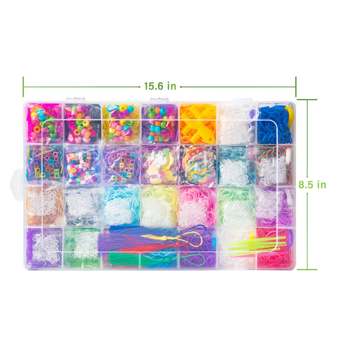 12,000+ Rubber Bands Bracelet Kits, Colorful Loom Bands with Storage Container for Bracelet Making Kit DIY Band Set for Kid Girls Birthday Gift (28 Colors)