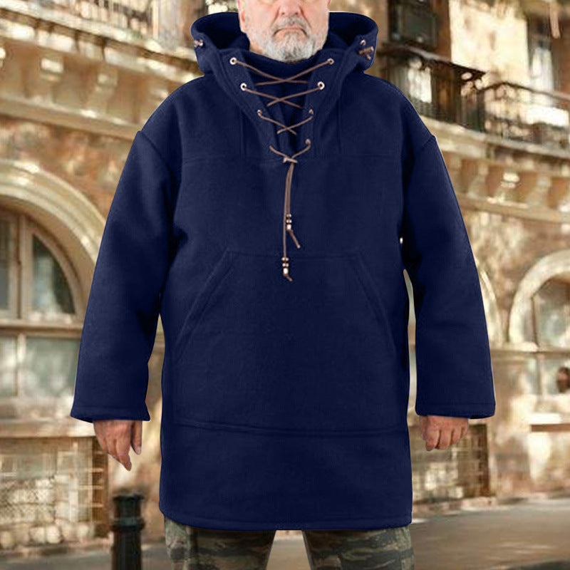 Mid-length casual woolen sweater men's trendy top