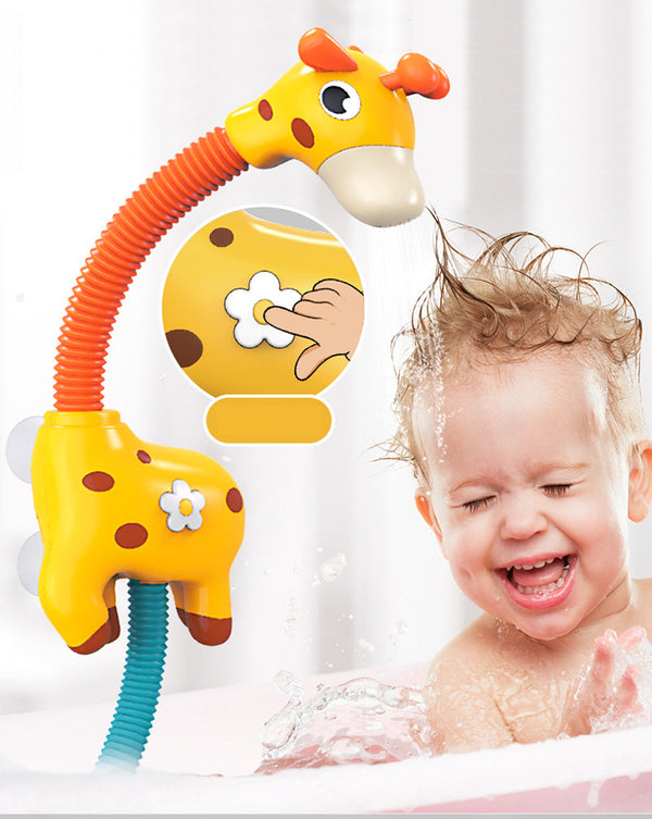 Children Bath Toy Electric Cartoon Giraffe Shower Baby Spray Bathtub Toys Educational Play Game Beach Toys