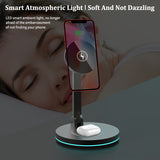 Compatible with Apple , 2 In 1 Magnetic Wireless Charger Stand For Mini Pro Max Fast Charging Station Dock Mobile Phone Chargers