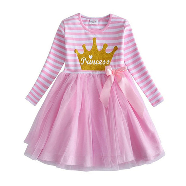 Kids Autumn Winter Dresses For Girls Star Sequins Princess