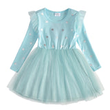 Kids Autumn Winter Dresses For Girls Star Sequins Princess