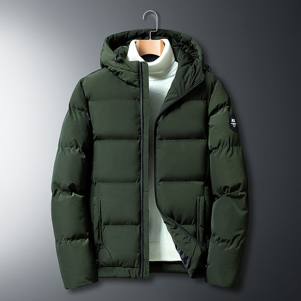 Men Casual Hooded Warm Cotton Jacket