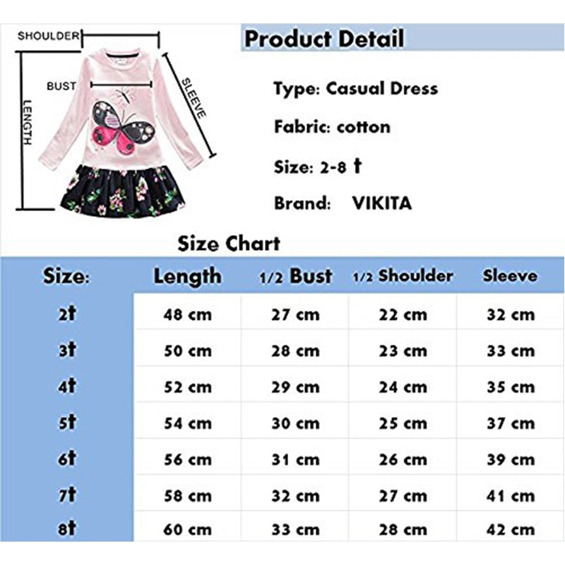 Girls Long Sleeve Clothes Tutu Party Flower Girl Dresses Children Kid Floral Dresses LH5460 Mix