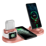 EXPUNKN Wireless Charger 6 in 1 10w Qi Fast Stand Carga Rapida Dock Station Carregador Sem Fio for Iphone Apple Watch Airpods