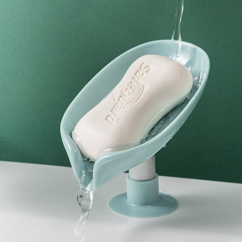 xiaomi Bathroom Supplies Shower Soap Holder Leaf Shape Soap Box Drain Soap Holder Box  sponge Storage Plate Tray Bathroom Gadg