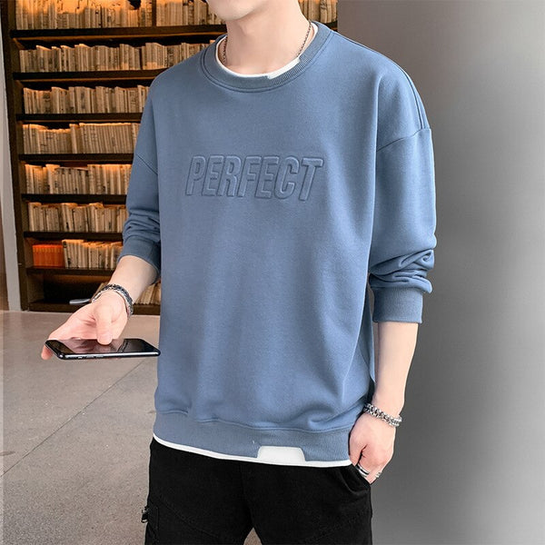 New Male Sweatshirt Small Details Design Tops Men Long Sleeve Asual T-shirt Popular Jacket Coat Boys Clothing Fashion For Autumn