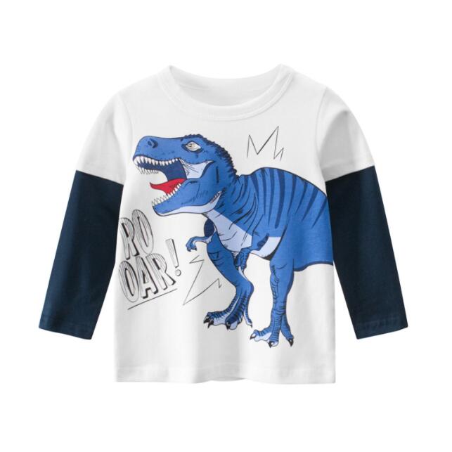 New Spring Children's Clothing Boy T-shirt Wholesale Big Dinosaur Pattern Baby Clothing Mother Kids Clothes With Cotton T
