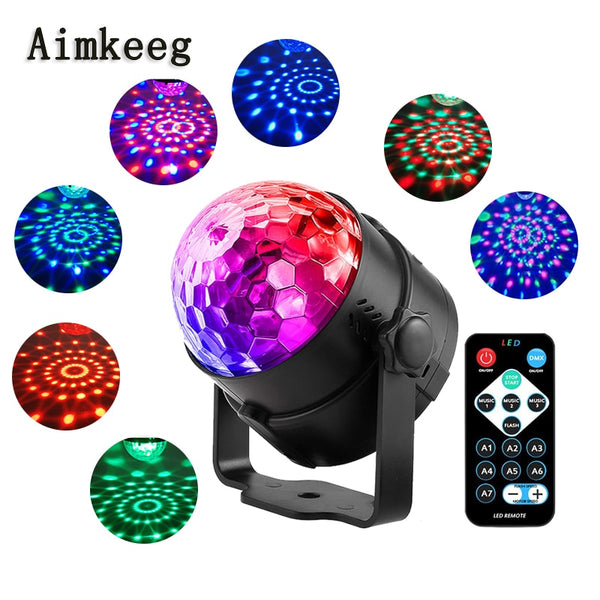 Led Disco Light Stage Light Automatic sound activation rotating remote control disco lamp Laser projector ballroom effect light
