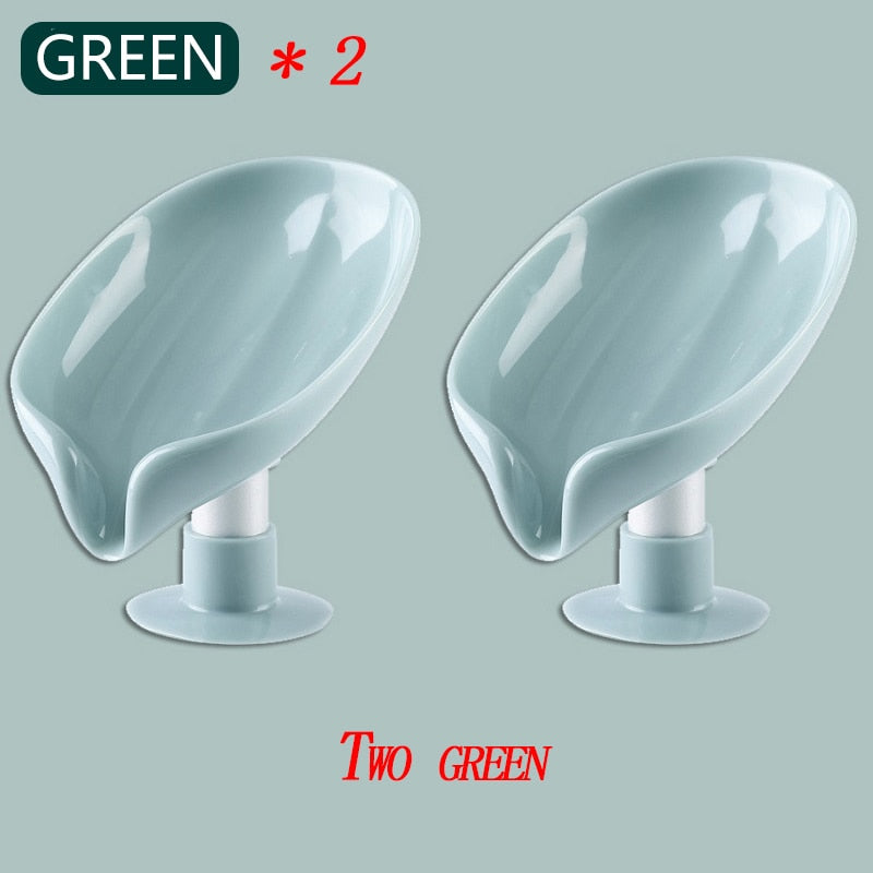 xiaomi Bathroom Supplies Shower Soap Holder Leaf Shape Soap Box Drain Soap Holder Box  sponge Storage Plate Tray Bathroom Gadg